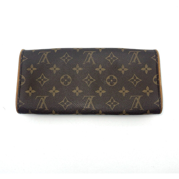 Authentic Louis Vuitton Pochette Twin Monogram Brown Clutch - Picture 2 of 16